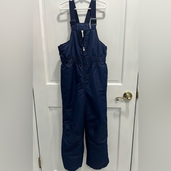 FADED GLORY Blue Bib Snow Ski Winter Pants SIZE SMALL 6/7 KIDS Unisex Pre Loved - Picture 1 of 4